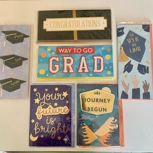 Graduation Cards Variety Pack Lot Colorful Greetings Cards W Envelopes Set of 6
